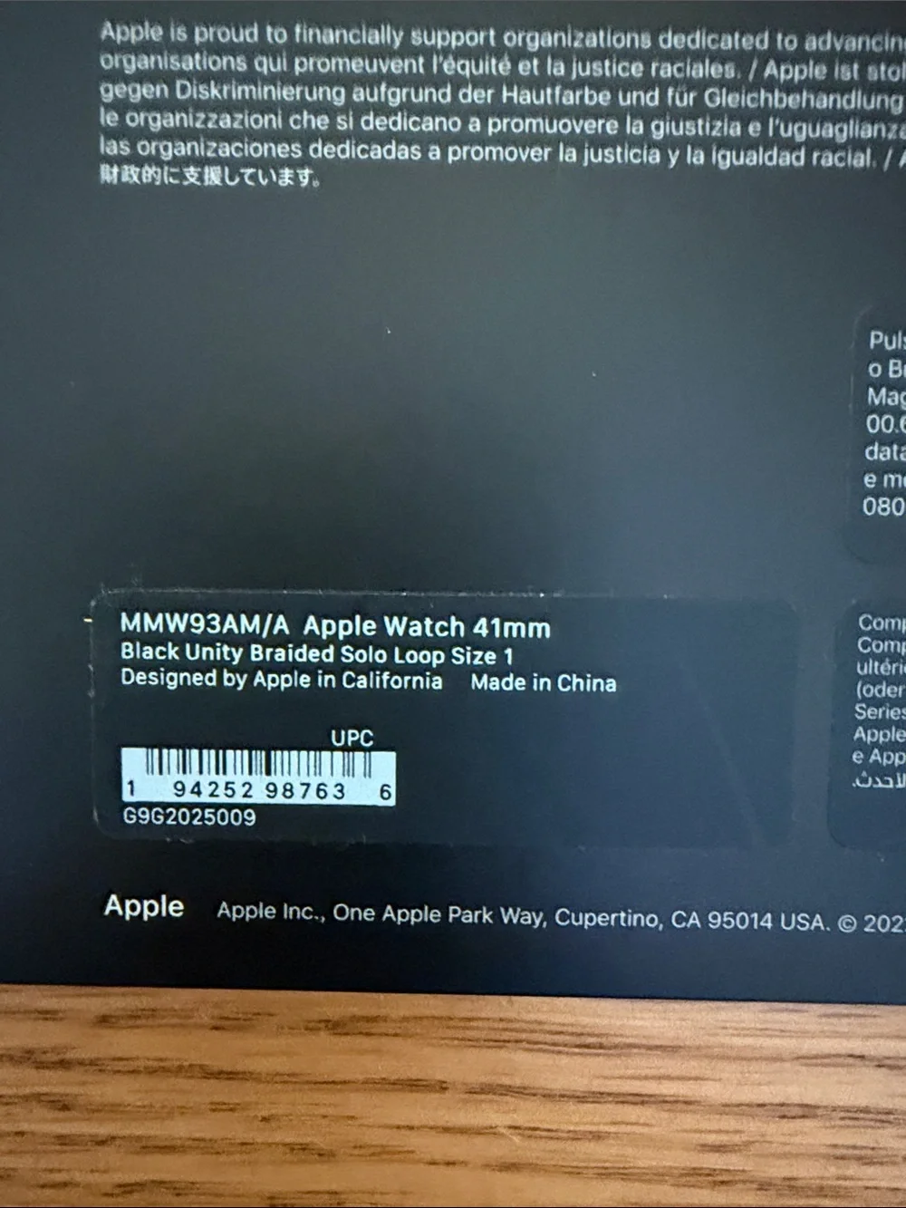 Apple Watch Black Unity Braided Solo Loop